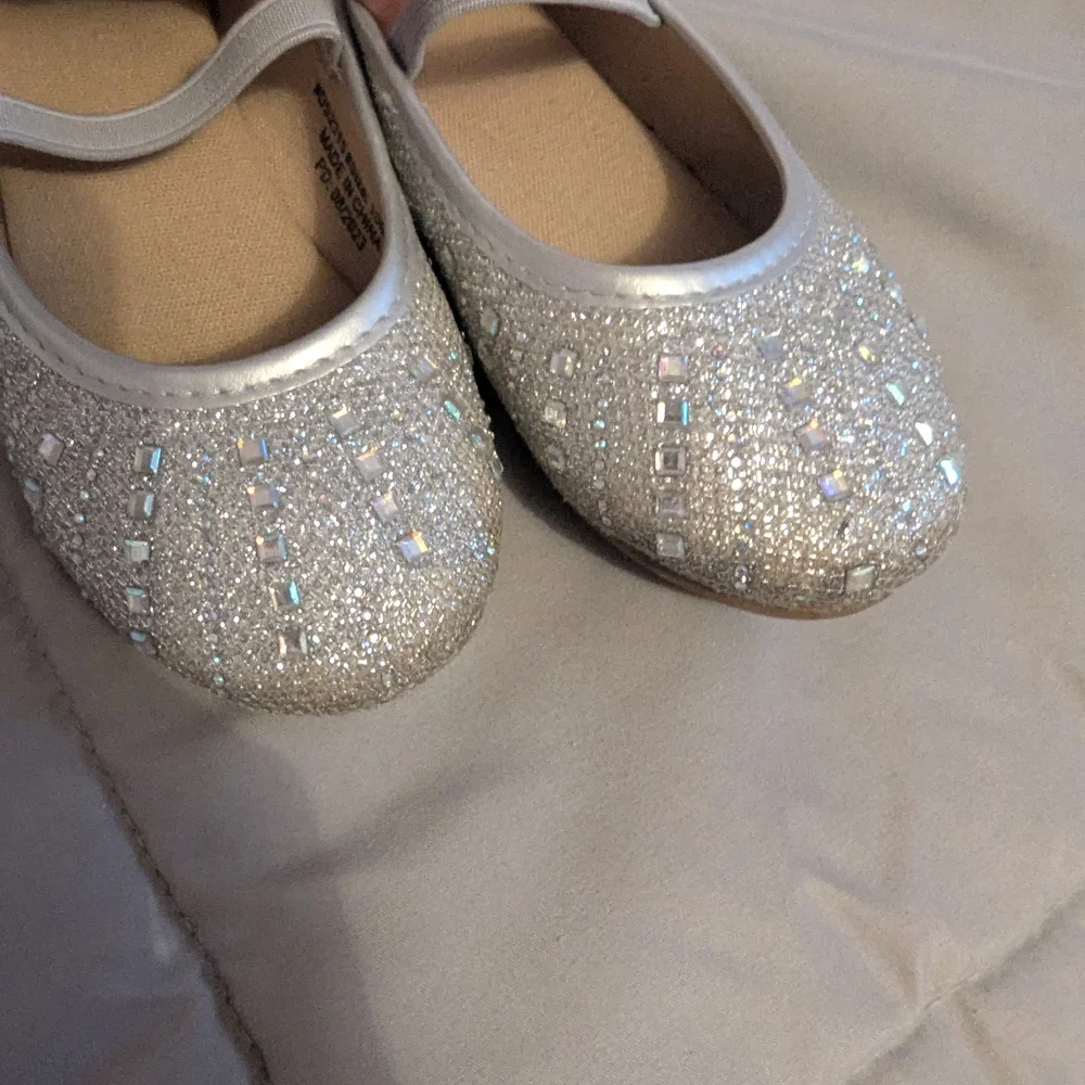 Sparkling Silver Kids Dress Shoes